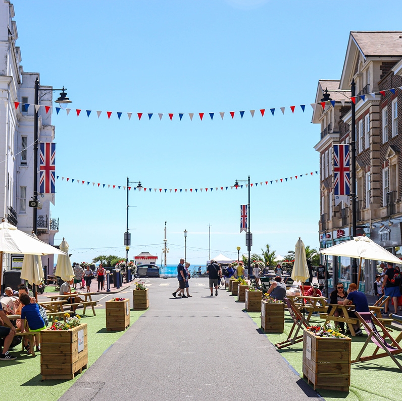 Work to transform Victoria Place in Eastbourne is nearly done