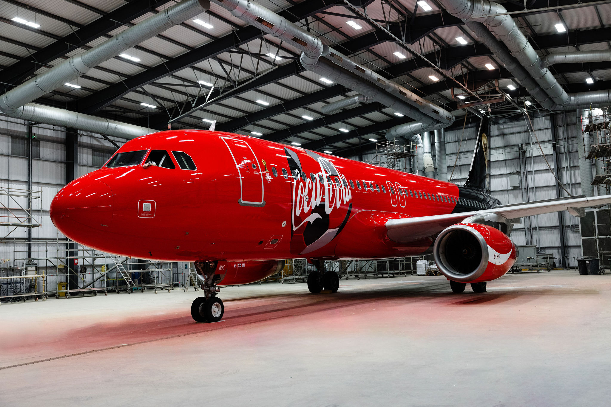 Teesside Airport prepares plane for FIFA World Cup Trophy Tour