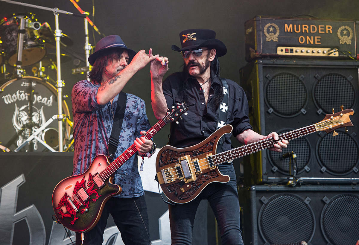 Phil Campbell and Lemmy in 2015
