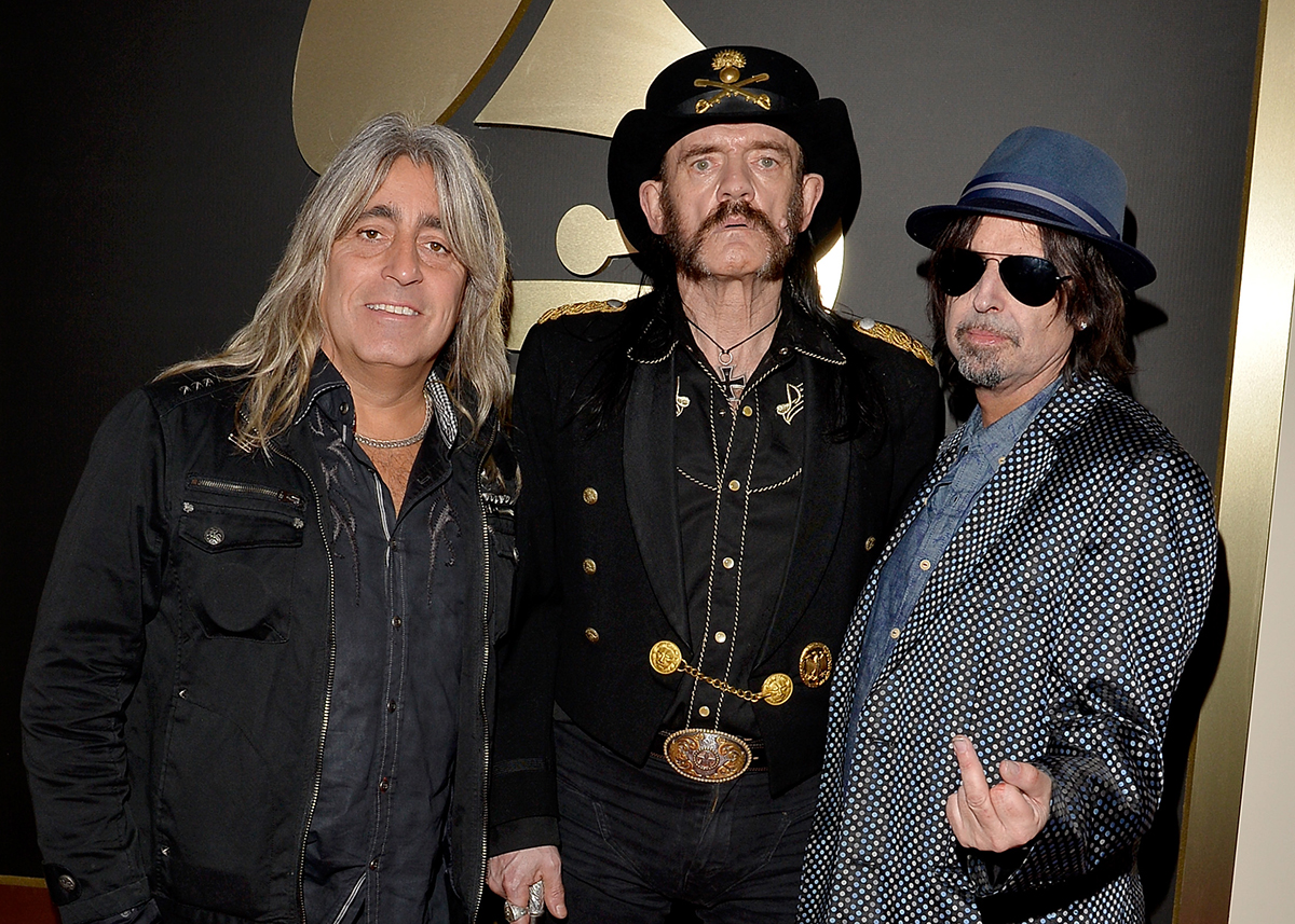 Phil Campbell with Lemmy and Mikkey Dee at The Grammys in 2015