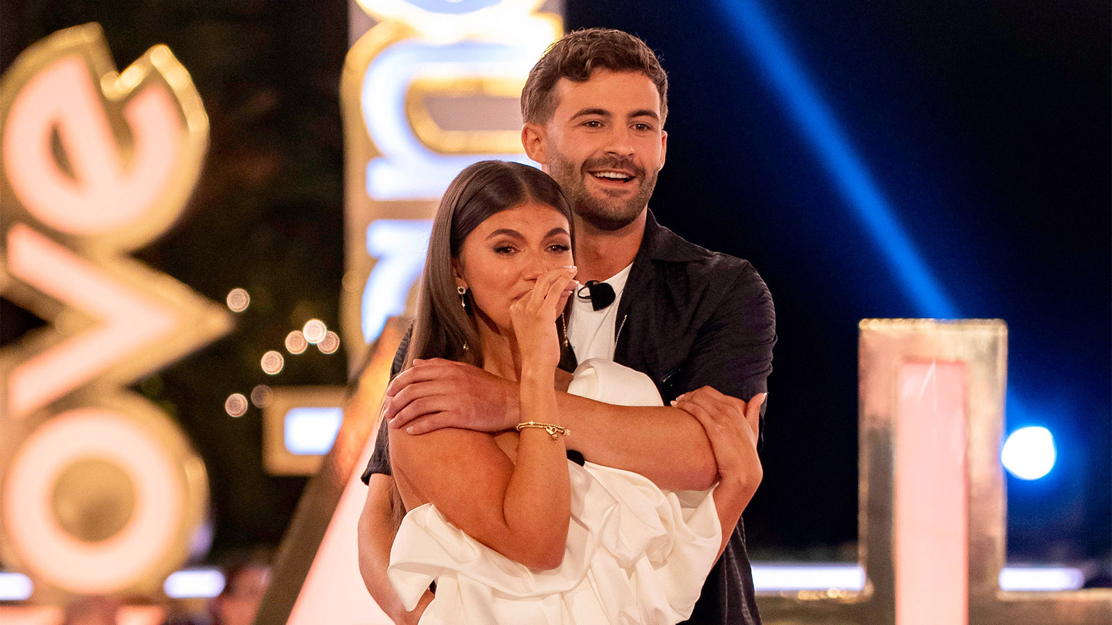 Samie Elishi and Ciaran Davies during the Love Island final