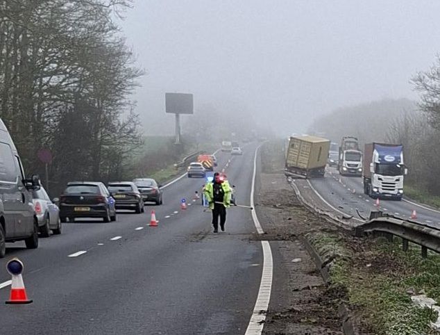 Drink-driver banned after lorry collision causes delays on A14 | News ...