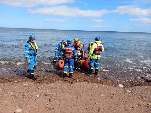 Whitby Coastguard assists injured boy after rock fall at Saltwick Bay