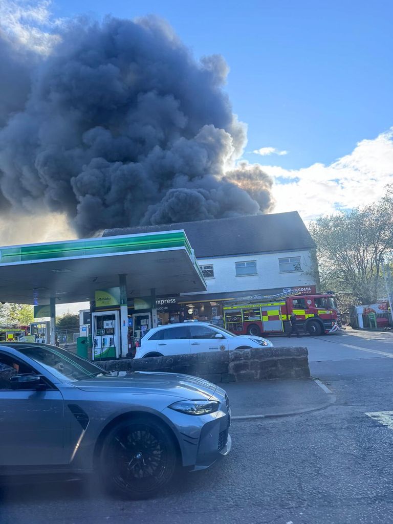 Firefighters still on scene at Uddingston blaze