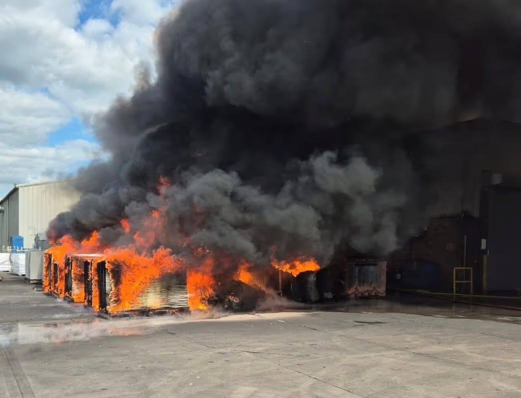 Crews battle large fire in Winsford with smoke precautions advised ...