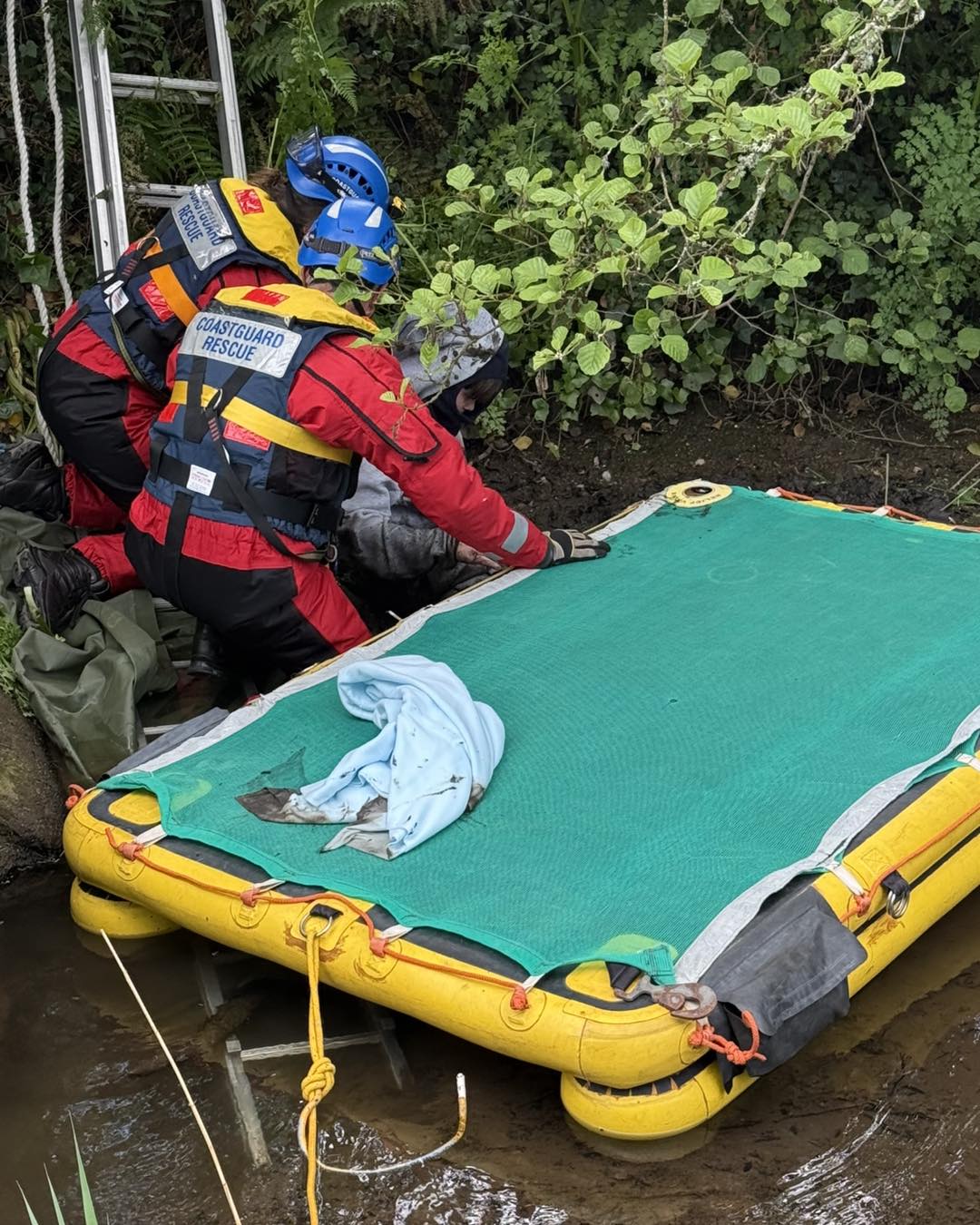 Person rescued after getting stuck in mud at Par Beach