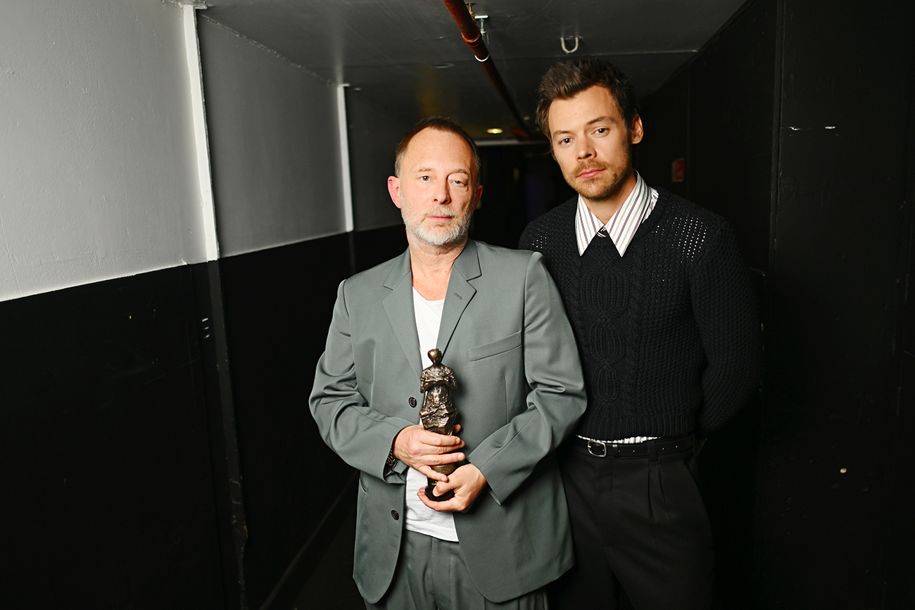 Harry Styles hails Radiohead as he presents Thom Yorke with top Ivor Novello Award
