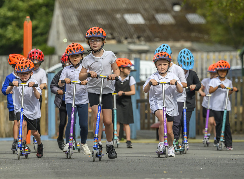 Scottish Borders: Free scooters for primary pupils as new path opened