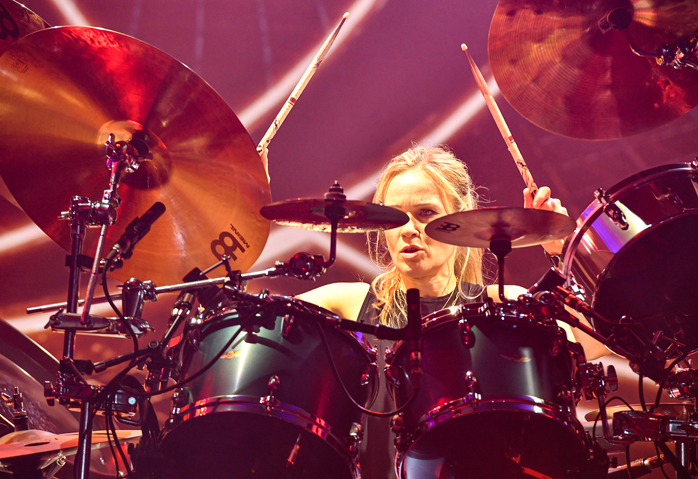 Rush drummer Anika Nilles at Los Angeles Kia Forum