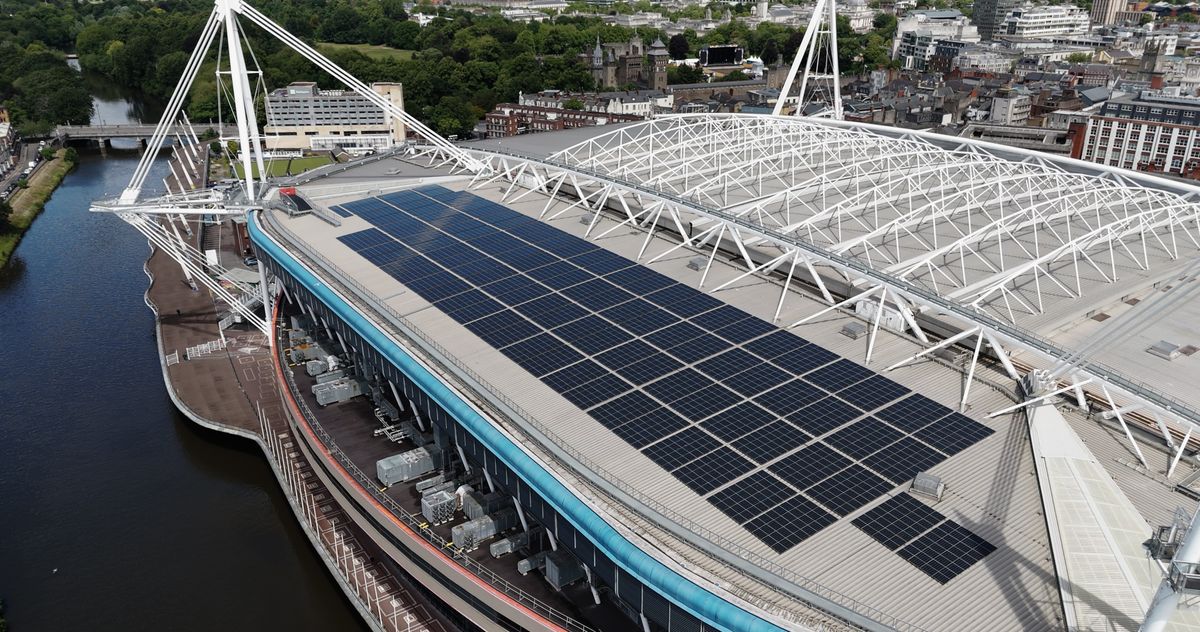 More than 3000 solar panels installed on Principality Stadium roof