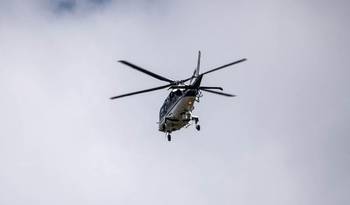 Emergency crews at site of helicopter crash in Croxley Green
