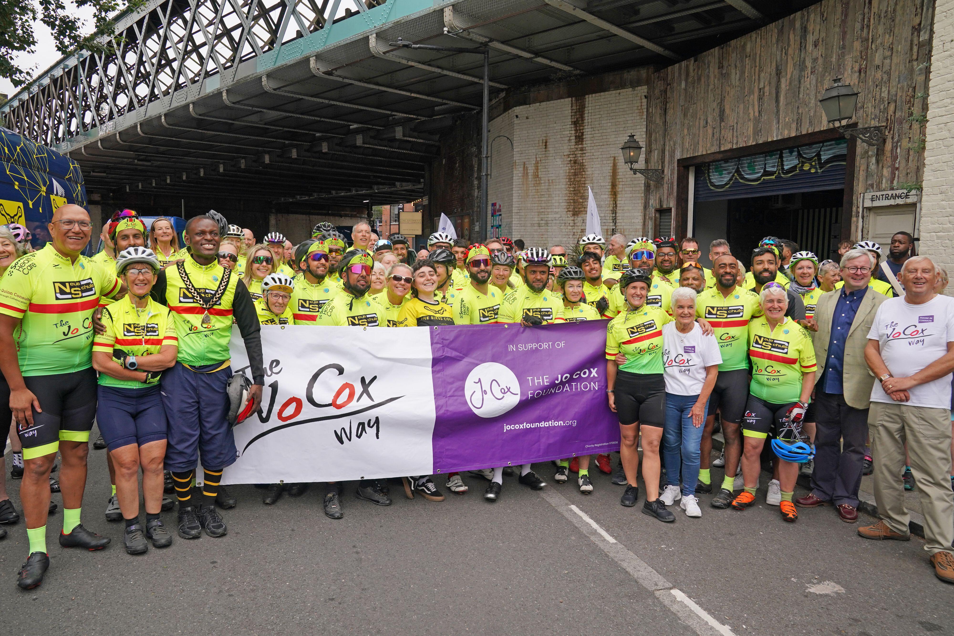 Cyclists remember Jo Cox in charity event