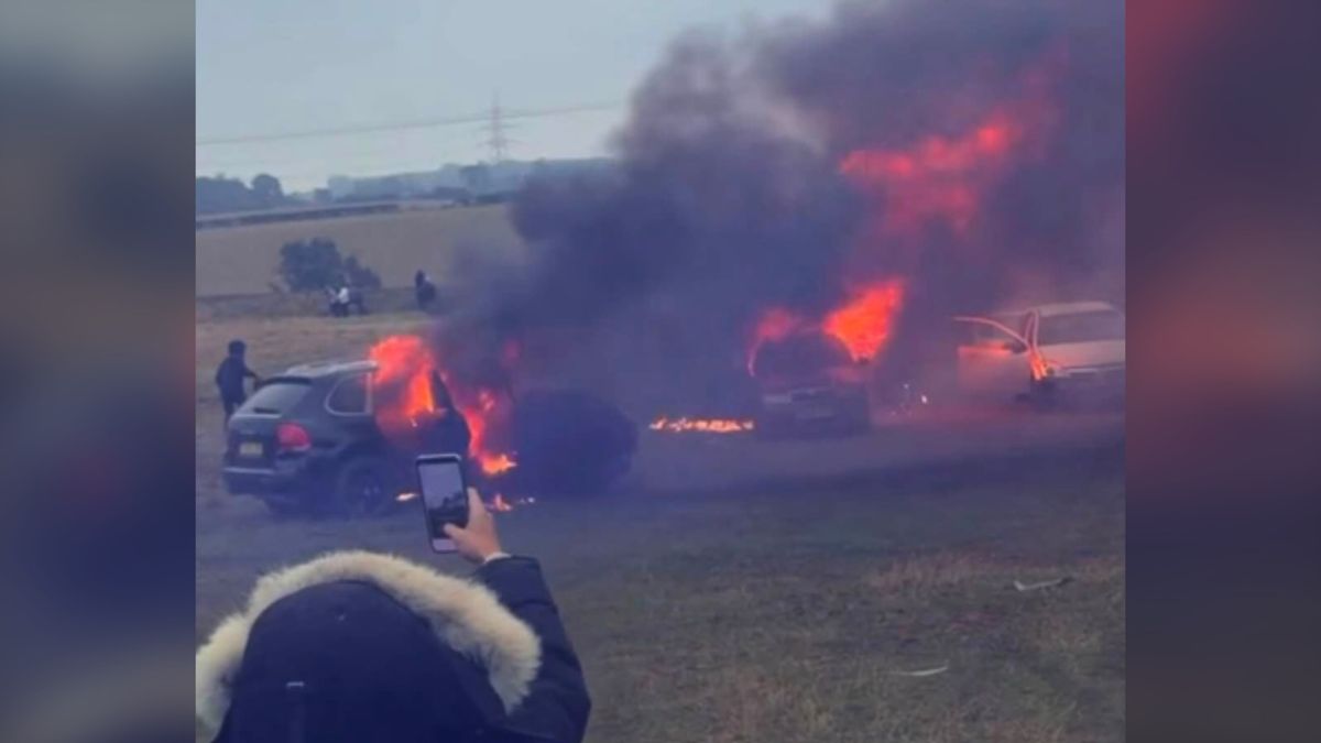 A66 vigil sees burnt-out cars and fireworks