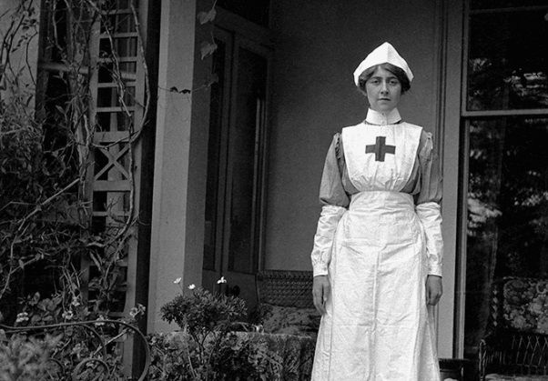 Blue Plaque being unveiled reflecting Agatha Christie's time as a nurse in Torquay