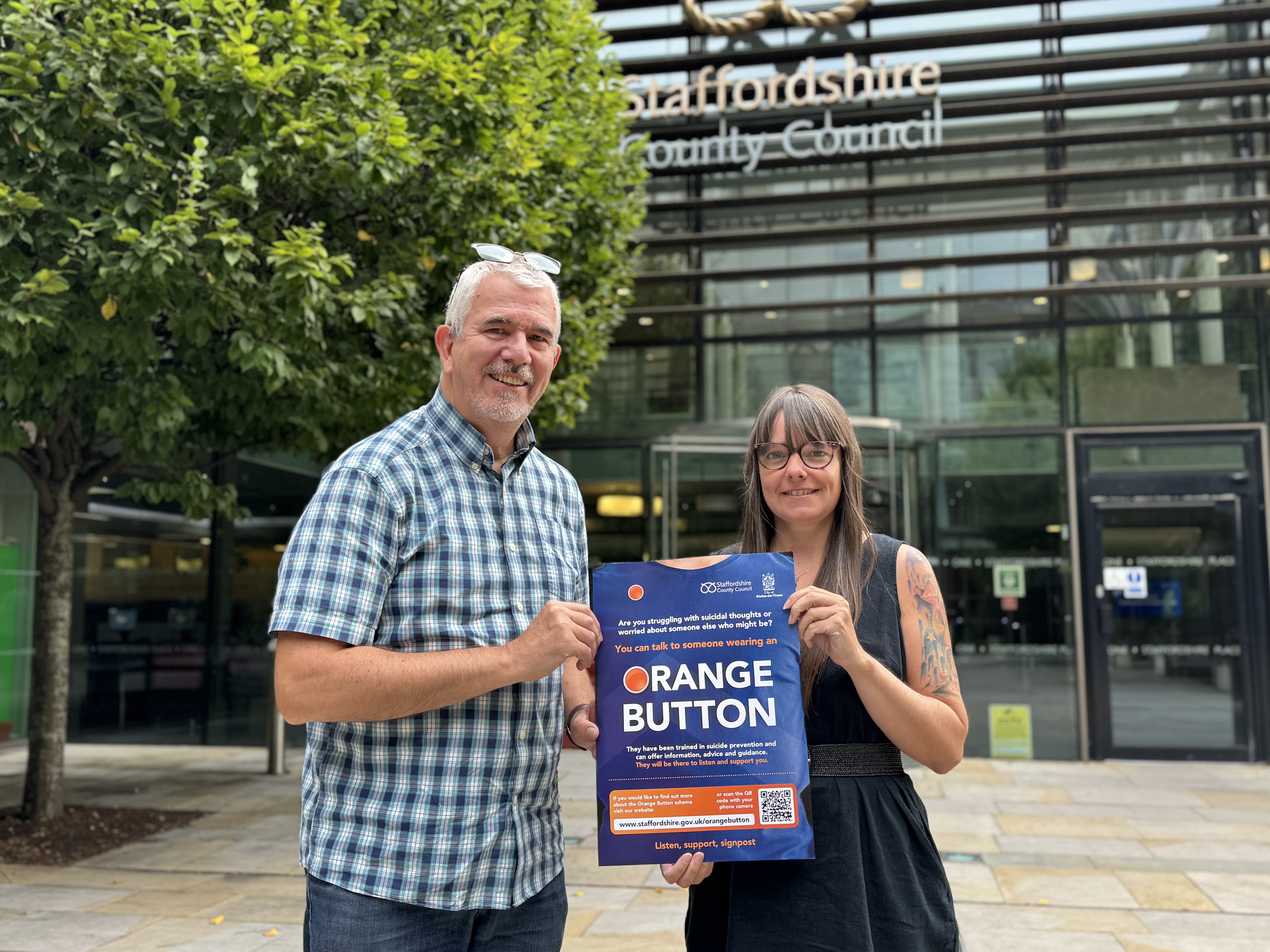 People wearing orange badges hope to save lives in Staffordshire