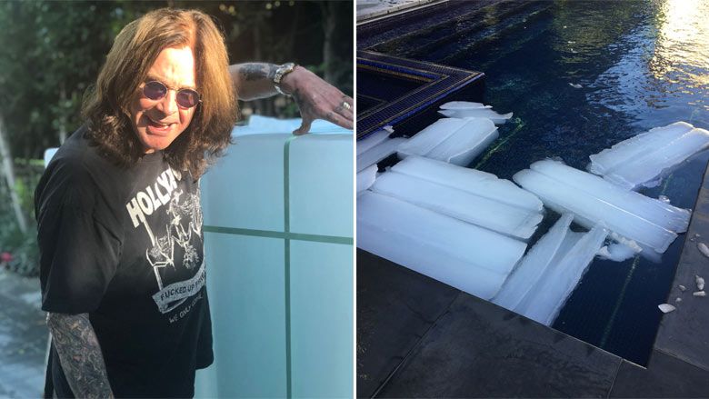 Ozzyice Ozzy Osbourne buys truckload of ice to keep cool during heatwave