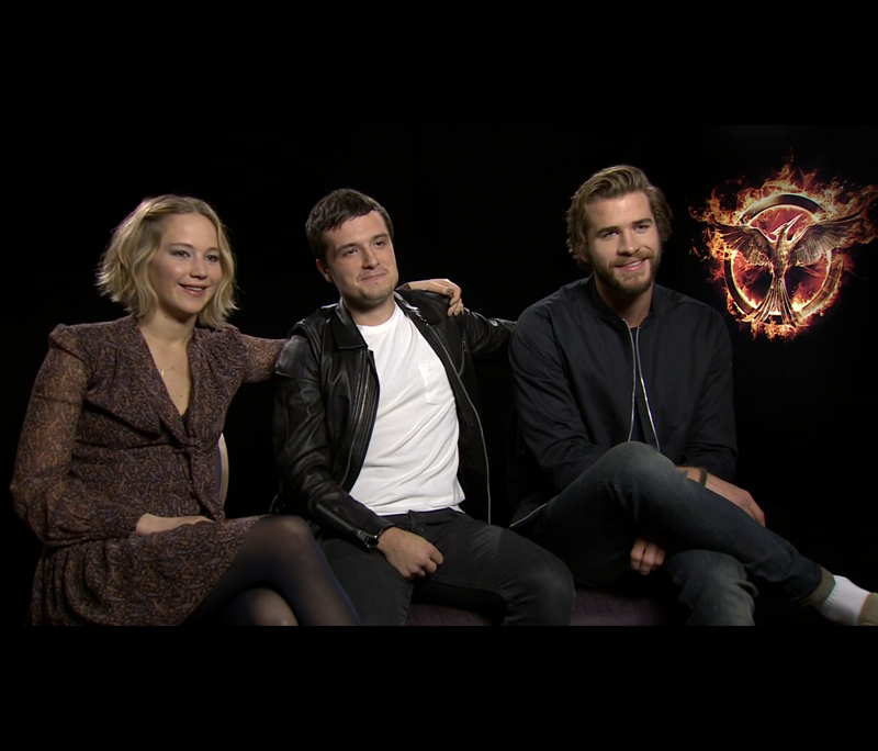 Jennifer Lawrence, Liam Hemsworth, Josh Hutcherson & Sam Claflin Chat ...